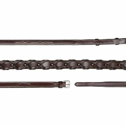 Dyon - Rênes tressées 5/8 US Collection Marron Sale