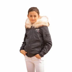 Eden by Pénélope - Bombers à capuche enfant Lyon glitter Marine Outlet
