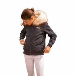 Eden by Pénélope - Bombers à capuche enfant Lyon glitter Marine Outlet