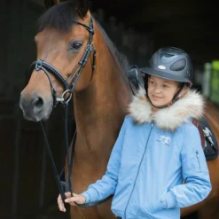 Best Eden by Pénélope - Bombers à capuche enfant Lyon bleu artic