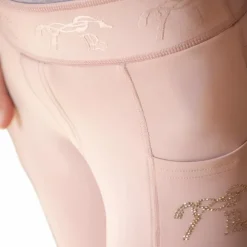 Eden by Pénélope - Legging d'équitation fille Delphe pull-on poudré Rose Clearance