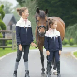 Outlet Eden by Pénélope - Sweat zippé enfant Native marine/ rose