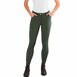 Ego7 - Pantalon d'équitation femme Jumping PT army green Vert New