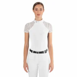 Ego7 - Polo de concours manches courtes femme Florentine Blanc
