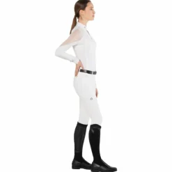Ego7 - Polo de concours manches longues femme Teresa Blanc Outlet