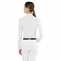 New Ego7 - Polo de concours manches longues femme Nina Blanc
