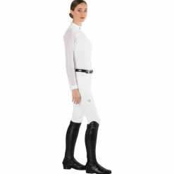 Discount Ego7 - Polo de concours manches longues femme Rita Blanc