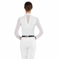 Discount Ego7 - Polo de concours manches longues femme Rita Blanc