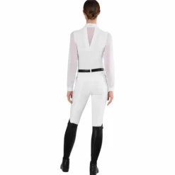 Discount Ego7 - Polo de concours manches longues femme Rita Blanc