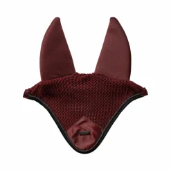 Equestrian Stockholm - Bonnet pour chevaux Twill Luxe foncé Rouge Clearance