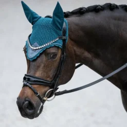 Equestrian Stockholm - Bonnet pour chevaux Teal Blue Bleu Hot