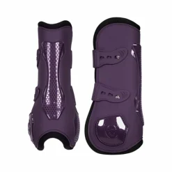 Best Equestrian Stockholm - Guêtres ouvertes Black Raven x2 Prune