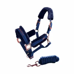 Discount Equestrian Stockholm - Licol et longe mouton Monaco blue Bleu