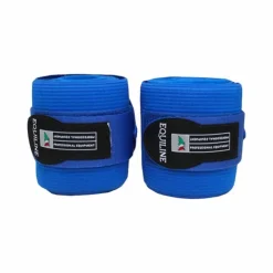 Clearance Equiline - Bandes de travail élastiques avec polaire Royal (x2) Bleu