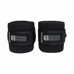 Equiline - Bandes de travail élastiques avec polaire (x2) Noir Clearance