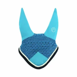 Equithème - Bonnet chasse-mouches Polyfun bleu vif/marine Discount