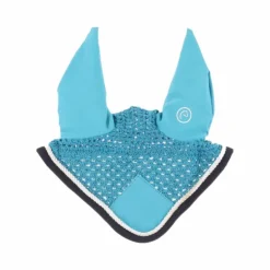 Equithème - Bonnet chasse-mouches Polyfun turquoise Outlet