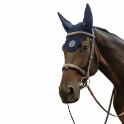 Equithème - Bonnet pour chevaux Compet Je t'aime marine Bleu