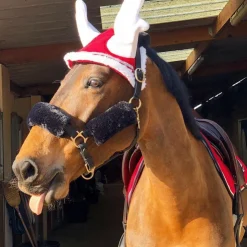 New Equithème - Bonnet pour chevaux en forme bois de renne
