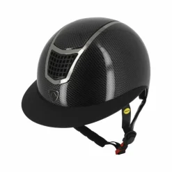 Hot Equithème - Casque Airy LM carbone brillant Noir