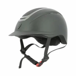 Equithème - Casque d'équitation Honey métallique chromé/ Noir Discount