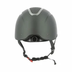 Equithème - Casque d'équitation Honey métallique chromé/ Noir Discount