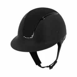 Online Equithème - Casque d'équitation visière large Soazy Mat crystal x5 Noir