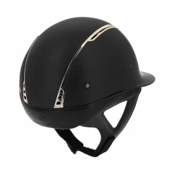 Clearance Equithème - Casque d'équitation visière large Soazy Mat rose gold Noir