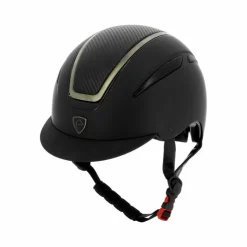 New Equithème - Casque d'équitation Agris chrome carbone Noir
