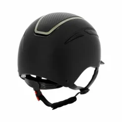 New Equithème - Casque d'équitation Agris chrome carbone Noir