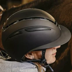 Equithème - Casque d'équitation Agris argenté Noir Clearance