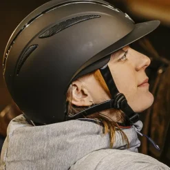 Equithème - Casque d'équitation Agris argenté Noir Clearance