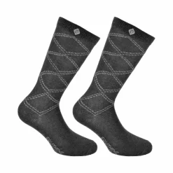 Equithème - Chaussettes d'équitation Sandra anthracite Gris New