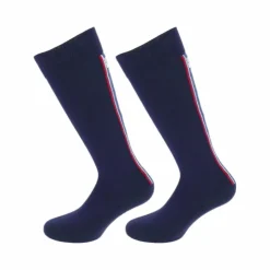 Equithème - Chaussettes d'équitation bleu/ blanc/ rouge (x1)