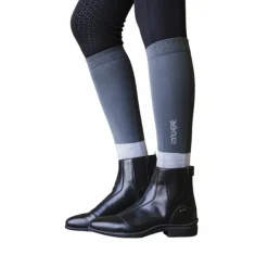 Equithème - Chaussettes d'équitation Compet anthracite/ clair (x1) Gris Hot