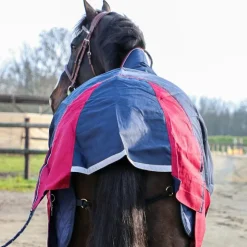 Clearance Equithème - Couverture d'extérieur Tyrex 1200D high neck /bordeaux 0g Marine