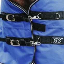 New Equithème - Couverture d'extérieur Tyrex Aisance 1200D Combo roi 100g Bleu