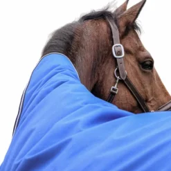 New Equithème - Couverture d'extérieur Tyrex Aisance 1200D Combo roi 100g Bleu