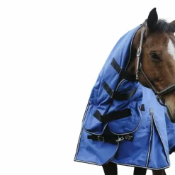 New Equithème - Couverture d'extérieur Tyrex Aisance 1200D Combo roi 100g Bleu