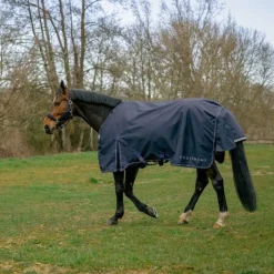 New Equithème - Couverture d'extérieur Anatomic Aisance 1200D 200g Marine
