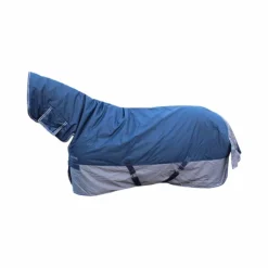 Best Equithème - Couverture d'extérieur Tyrex "Combo" 600D /gris 200g Marine