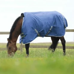 Equithème - Couverture Tyrex 600D recyclée 300g Marine Hot