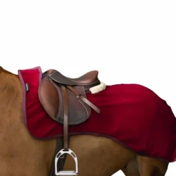 Equithème - Couvre-reins polaire Teddy 0g Bordeaux Discount