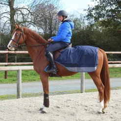 Outlet Equithème - Couvre-reins Tyrex doublé micro-polaire /gris 600D 0g Marine