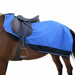 Equithème - Couvre-reins tyrex doublé polaire /noir 1200D 0g Bleu Best