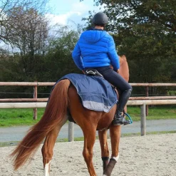 Outlet Equithème - Couvre-reins Tyrex doublé polycoton /gris 600D 0g Marine