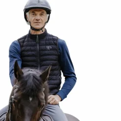 Equithème - Doudoune sans manches chauffante mixte Charlie Noir