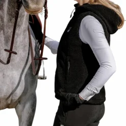Equithème - Gilet polaire sans manches chauffant femme Valery Noir Best