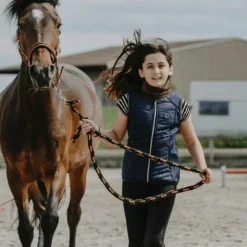 Equithème - Gilet sans manches matelassé fille Luna Marine