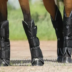 Equithème - Guêtres de transport Tyrex 600D Noir Outlet